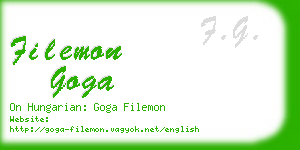 filemon goga business card